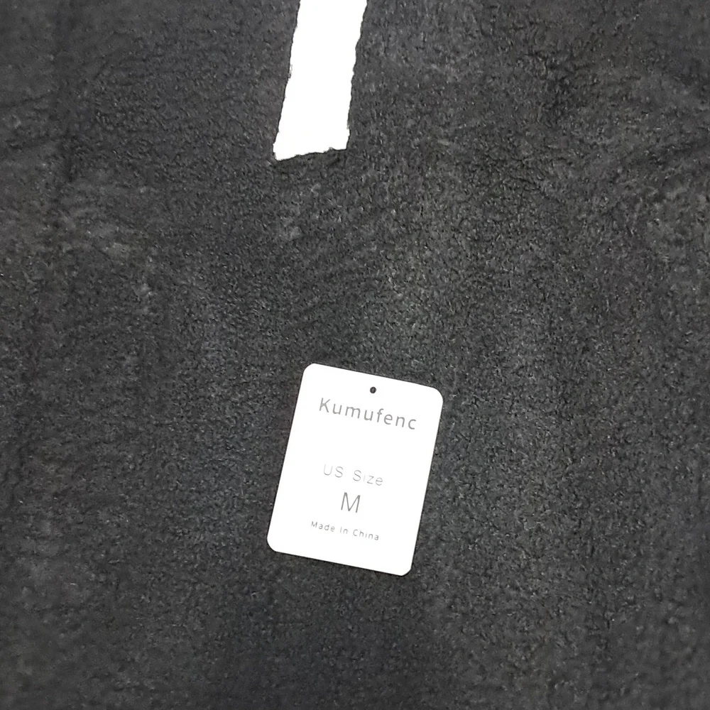 Fleece Sweatshirt Half Zip Pullover Long Sleeve Oversized Workout Crop Top - Picture 5 of 5